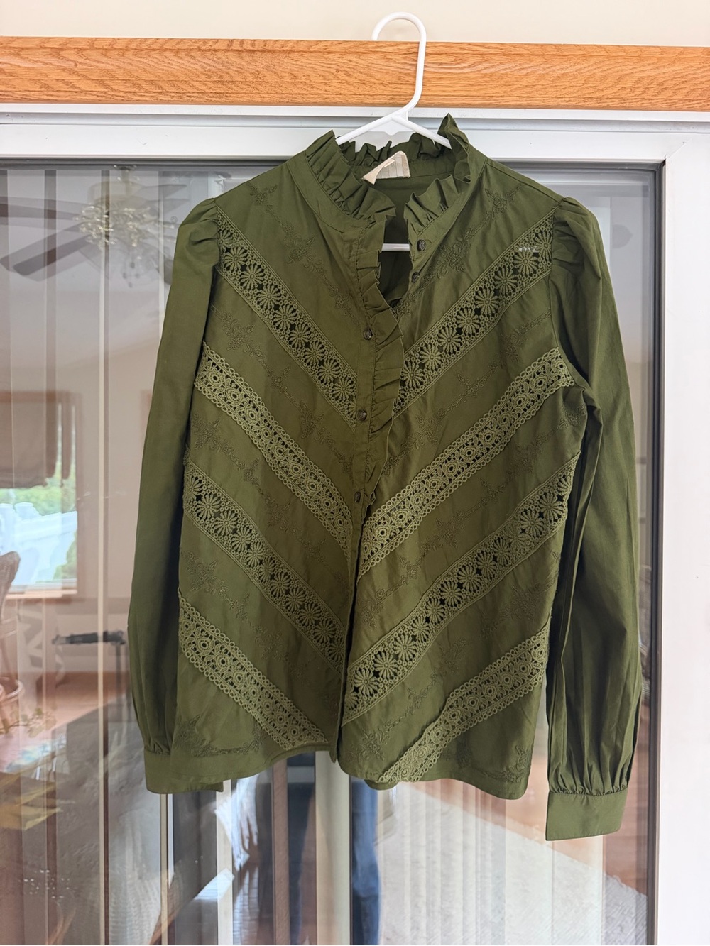 Sezane Lou Shirt Perfect Green - Size 8